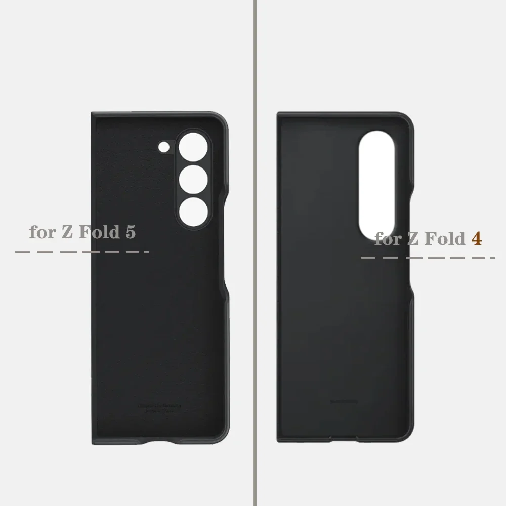 Original Leather Phone Case for Samsung Galaxy Z Fold5 Fold4 Anti-aging Shockproof Shell Ultra-thin Minimalist Aesthetic Design