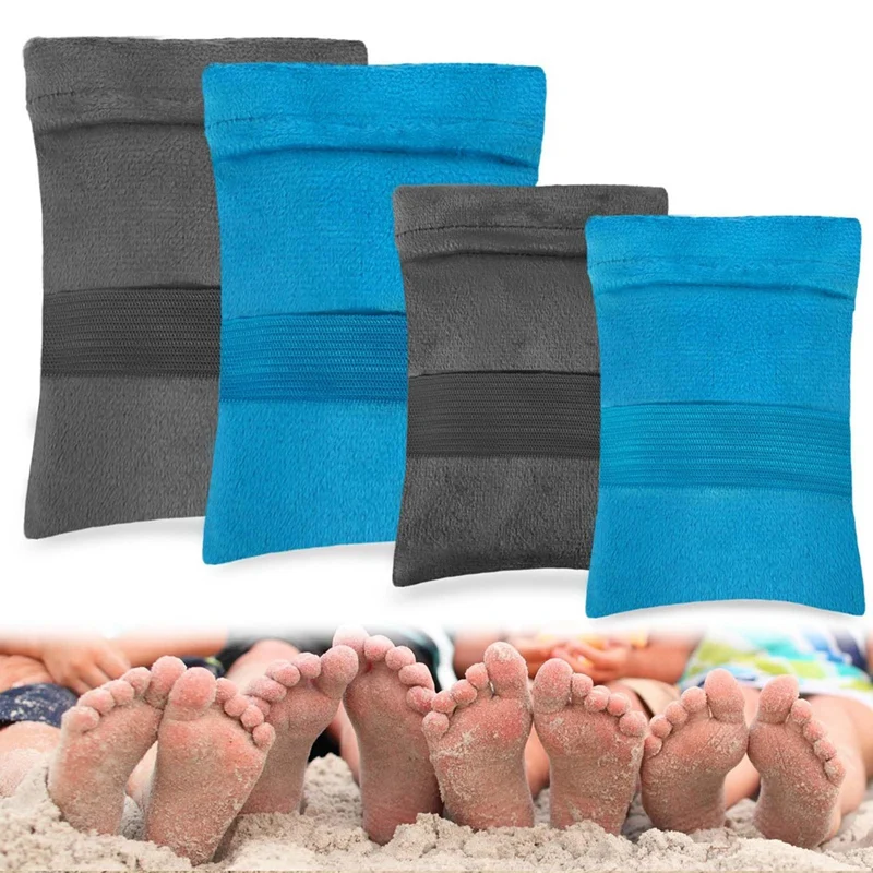 

Sand Removal Bag Powder Pouch Sand Remover Brush Beach Vacation Camping Essentials