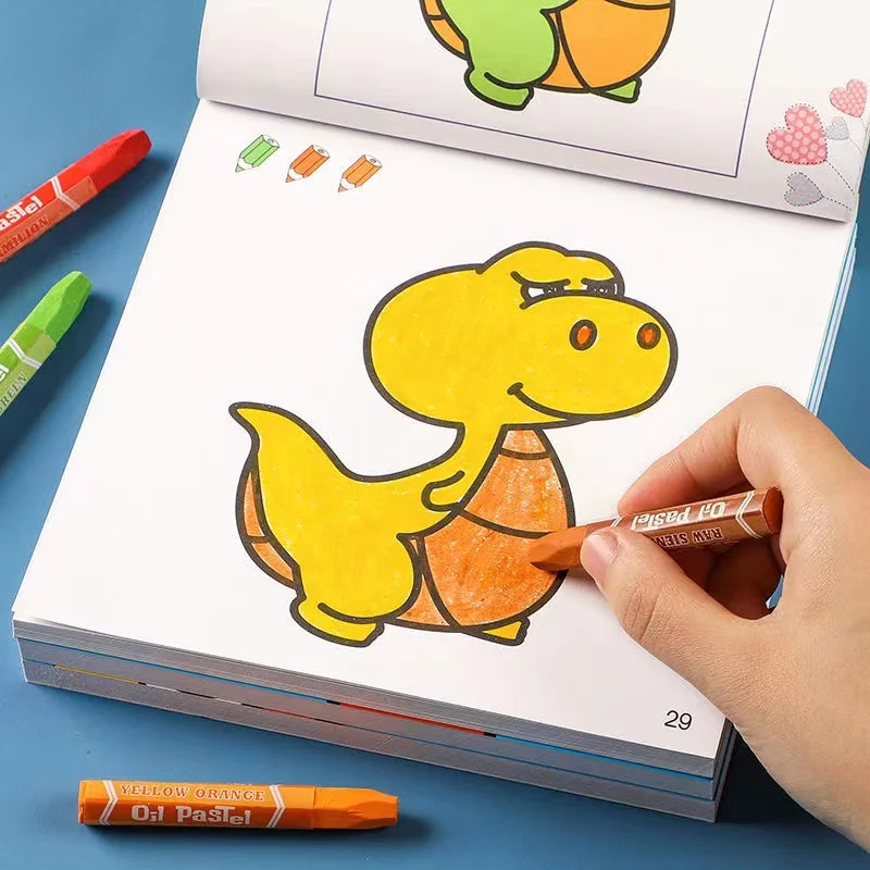 78 sheets Boys Girls Children's Coloring Books Cars Animals Vegetables Baby Drawing Book School Early Education Stationery Toys 3