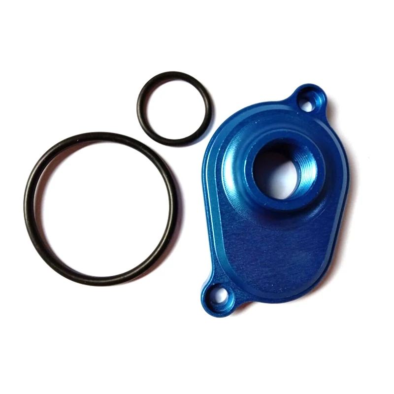 Blue Aluminum Oil Cooler Backflush Adapter For Ford Powerstroke 03-07 6.0L