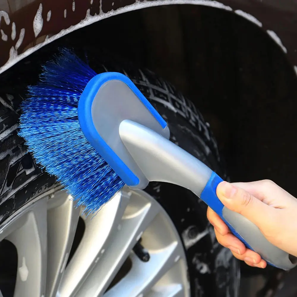 

1pcs Universal Car Auto Detailing Cleaning Tools Car Wheel Soft Brush Tire Cleaner Washing Tools Blue Car Exterior Accessories