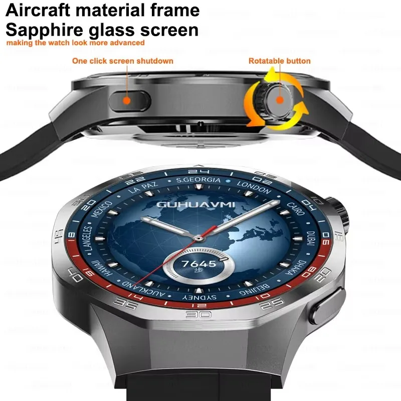 2025 New Watch GT5 Pro Smart Watch 1.53“ AMOLED Screen NFC GPS Tracker BT Call Health Waterproof Smartwatch Men Women For Huawei 2