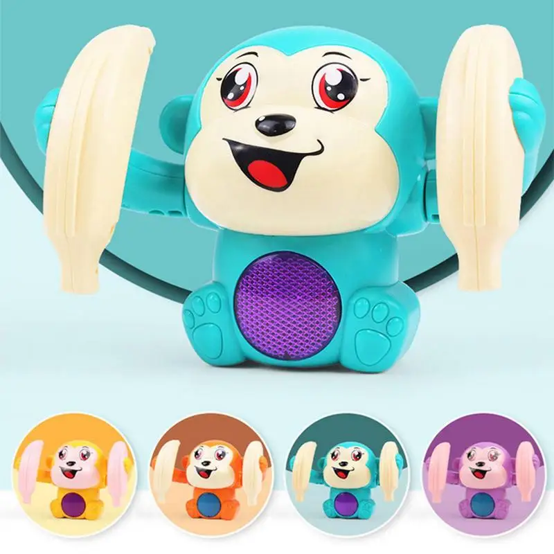 Electric Monkey Toy Early Infant Electric And Head Musical Monkey Baby Toy Voice Control Baby Musical Toys Talking And Rolling