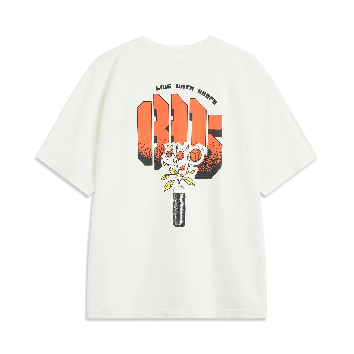 Li-Ning Men BADFIVE Basketball T-Shirt Cotton Loose Fit Street Style LiNing Fashionable Casual Short Sleeve Tee Tops AHSV023