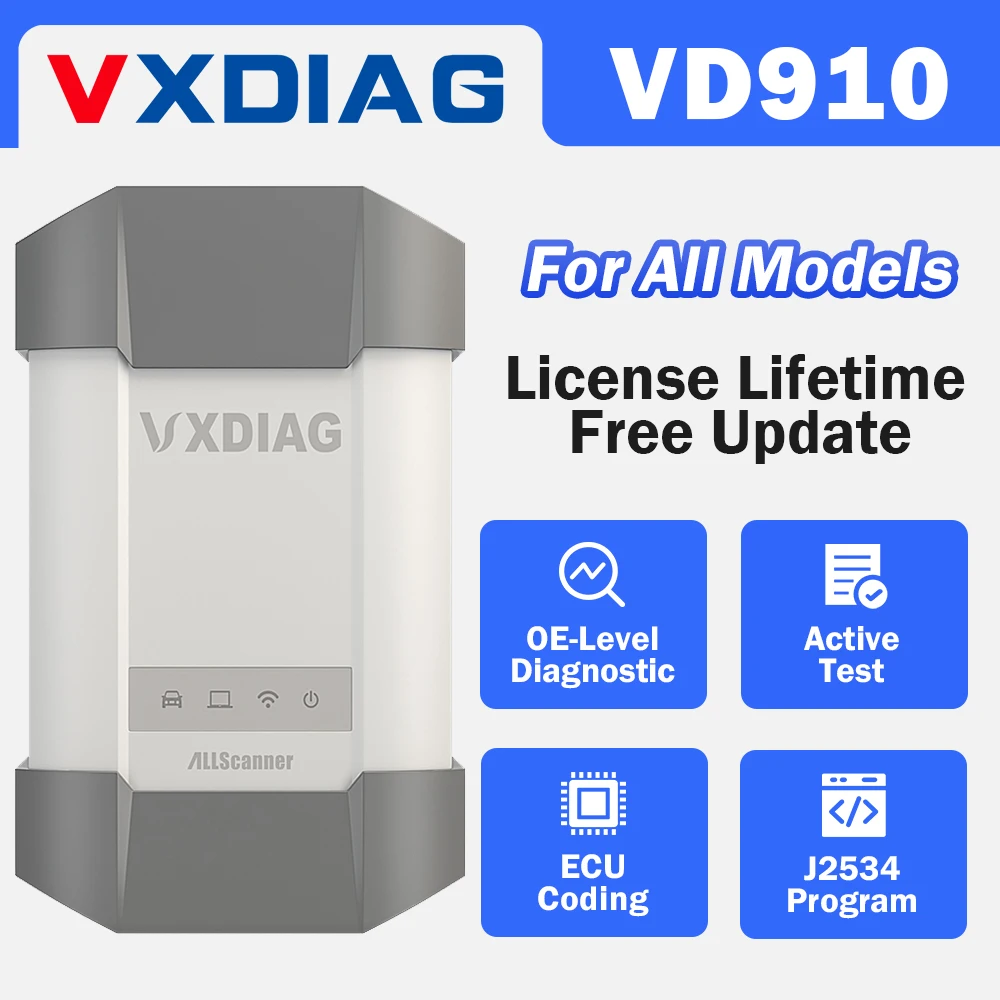 

VXDIAG VCX DoIP 13 in 1 VD910 Car OBD2 Diagnostic Tool OEM All System Diagnosis J2534 ECU Programming Coding Active Test Service