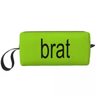 Hyperpop Brat Circle Cosmetic Bag for Women Makeup Bags Charli Xcx Travel Daily Toiletry Bag Organizer Storage Bag 1