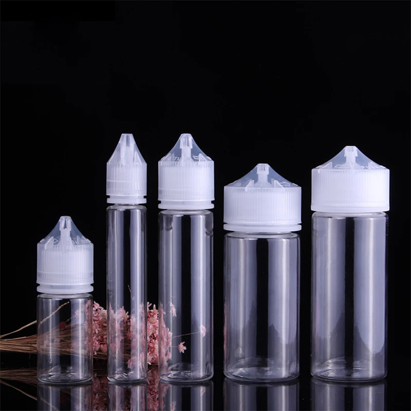 

50pcs Empty Dropper Bottles Squeezable E-liquid Bottle White Black Lid Plastic Vape Juices Containers 10ml 15ml 30ml 50ml 100ml