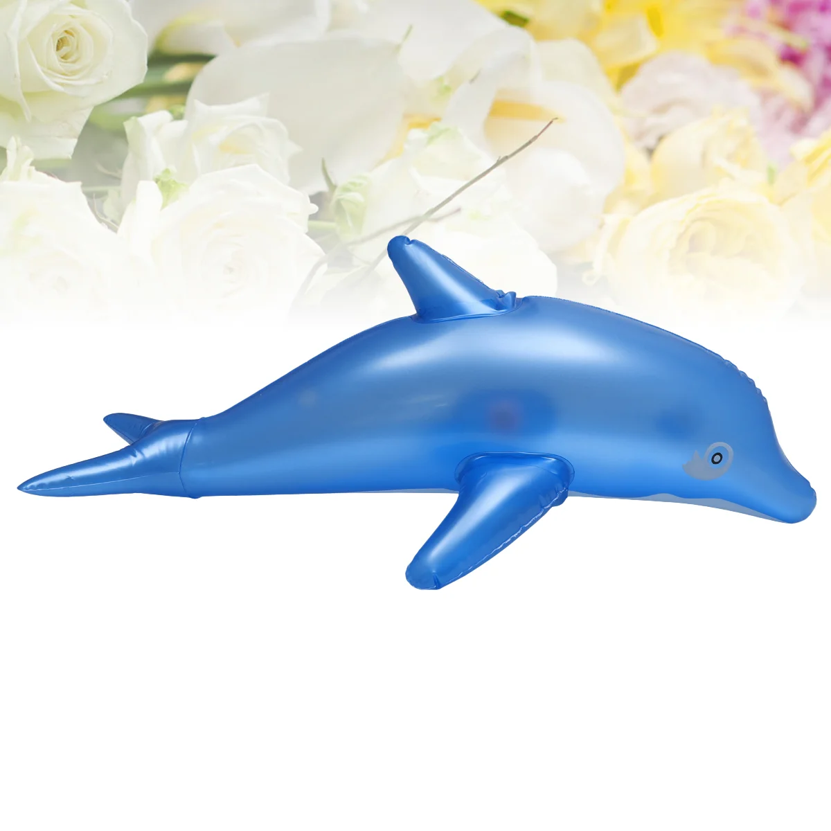 Inflatable Dolphin Blow Up Bath Time Toy Swimming Pool Beach Toy Party Favor Gift(Blue)