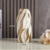 Light luxury gold painted ceramic vases, high-end creative living room, dining table decoration, home furnishings, hotel crafts, 5