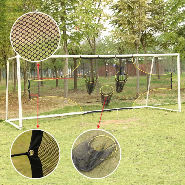 1PC 3-hole Soccer Goal Shooting Accuracy Training Tool Multi-target Soccer Training Net 5 7 11 size 2