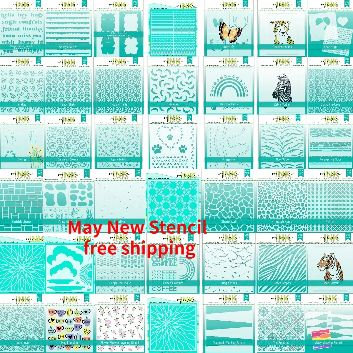 Butterfly Tiger Horse Zebra Stripes Cheetah Spots New Stencil Scrapbooking Paper Craft Handmade Card Album Punch Art