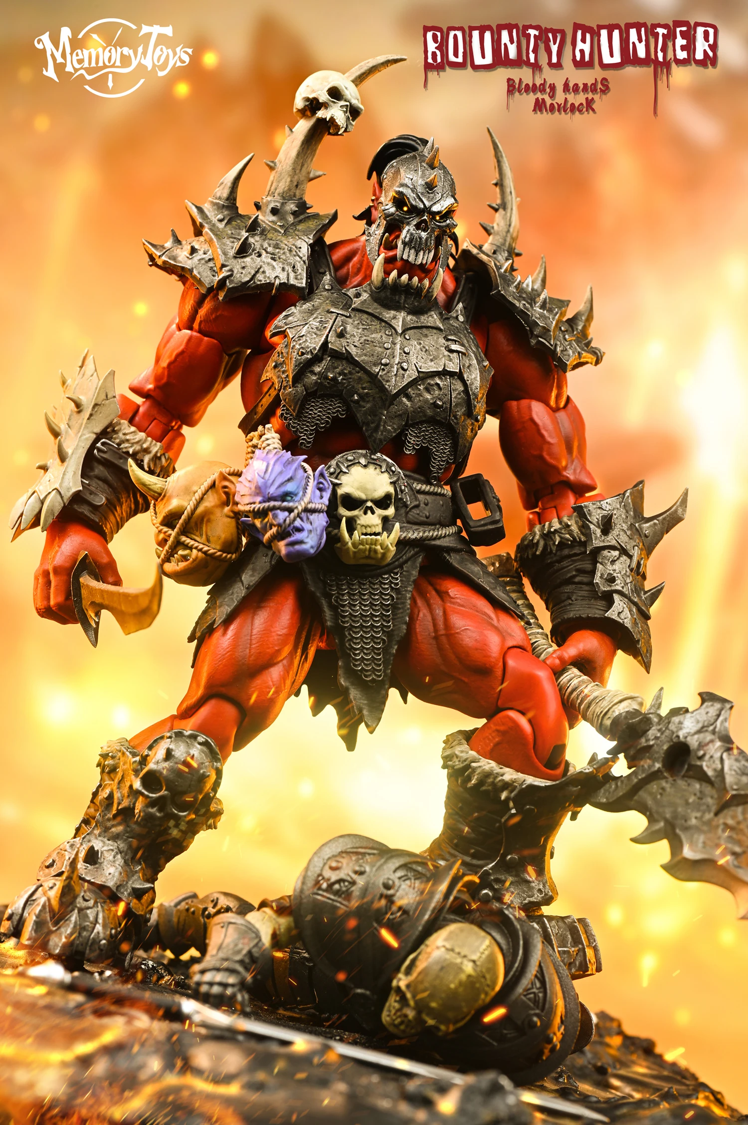 Metytoyz Adventurer World Red Orc Ork Captain Corrup Devil Orc