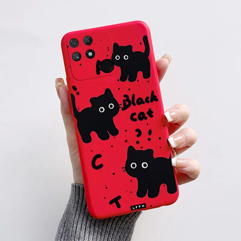 Cute Cat Cartoon Shockproof Soft Silicone TPU Phone Back Cover