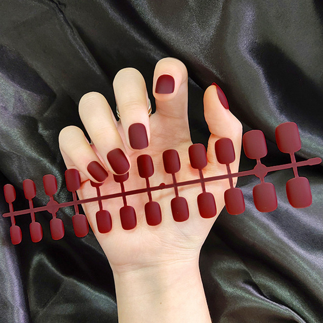 False Nail Tips Solid Color Matte Super Long Coffin False Nail Ballet Press on Nails Tips for Artificial Fingernails