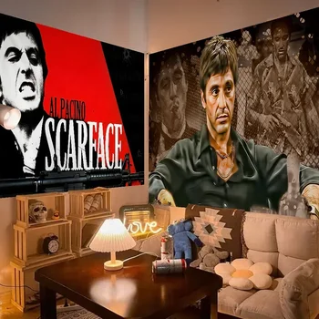 S-planchers face-Grande Tapisserie Murale Imprimée, Film Al P-Pac37, Art Science Fiction, Décoration de Chambre, Couverture pour la Maison, 1983 1
