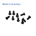 10pcs black M3