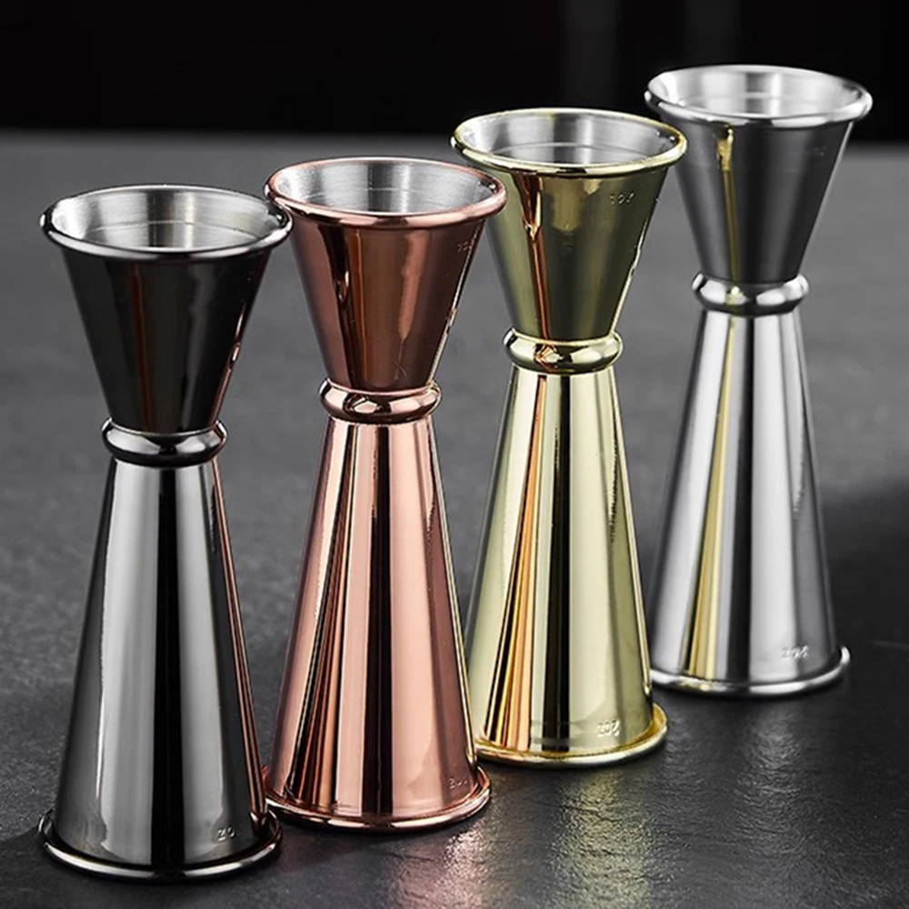 15-60ml New Dual Shot Stainless Steel Measure Cup Cocktail Shaker Drink Spirit Measure Jigger Kitchen Bar Barware Tools 2