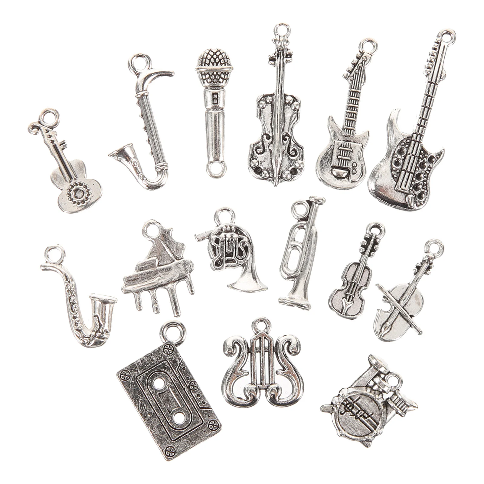 

Music Series Accessories Violin Guitar Notes Cute Musical Instruments Creative DIY Handmade Jewelry Small Pendants