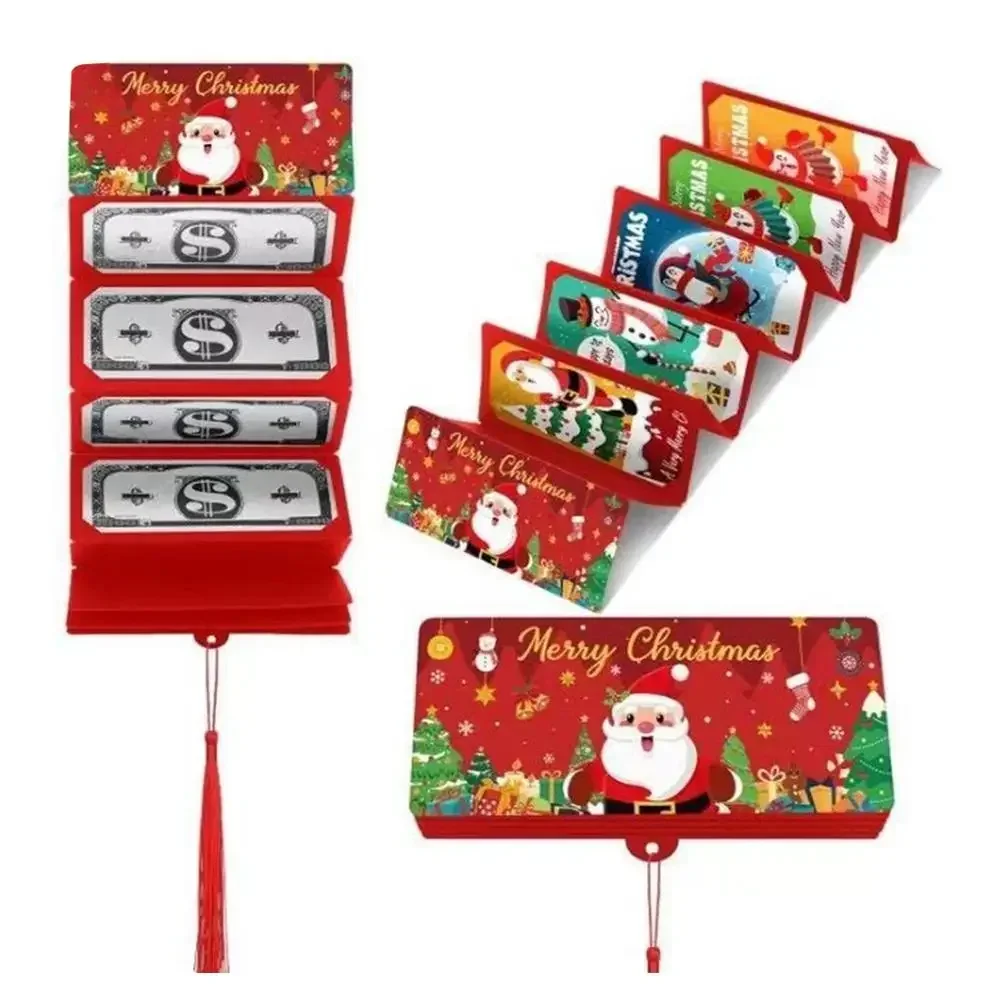 Christmas Money Envelope for Cash Money Holder 10 Slots for Cash Surprise Card Holder for Xmas DIY Holiday Money Gift Card C4W8