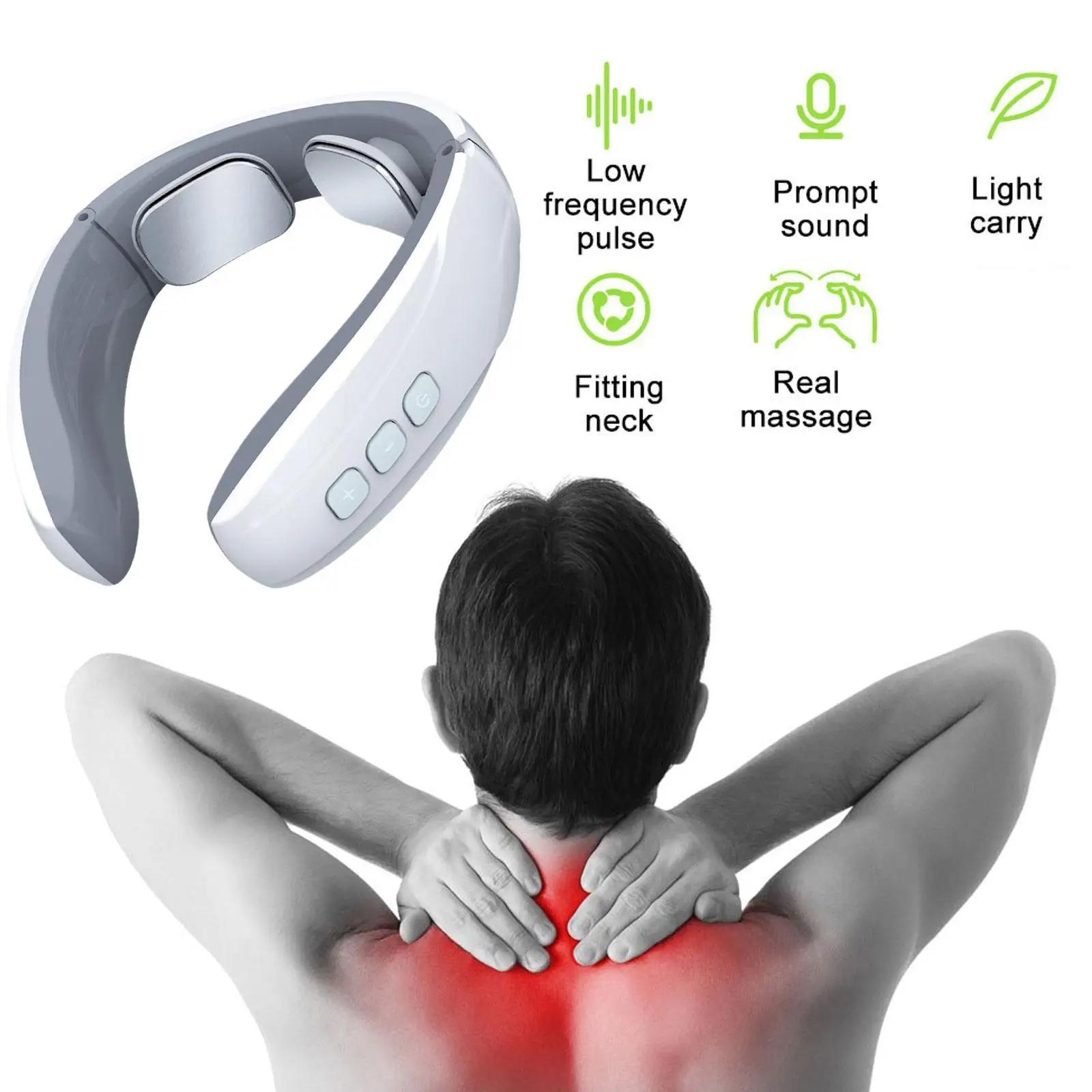 Smart Shoulder Neck Massager PGG Hot Care Mute 15 Modes Adjustable