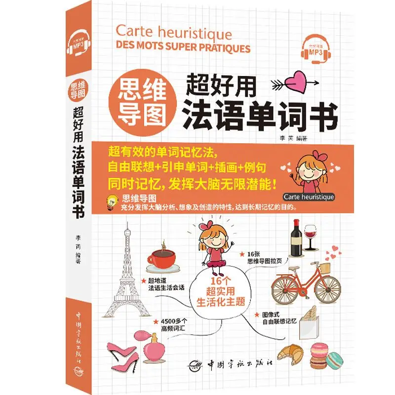 Super easy to use french word book mind map french study book