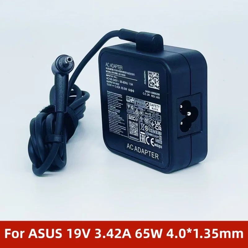 65W 19V 3.42A 노트북 전원 어댑터 충전기 (아수스 비보북 14 15 17, 플립 14 15, S13 S14 S15, 고 12 14 15, X510UR X515 X515MA 용)