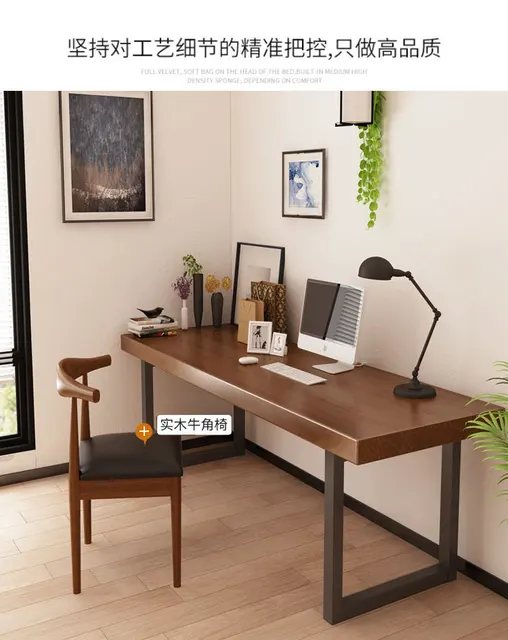 Large Board Solid Wood Desk Household Desktop Computer Desk Long  Calligraphy Desk Simple Writing Desk Log Desk - Office Desks - AliExpress