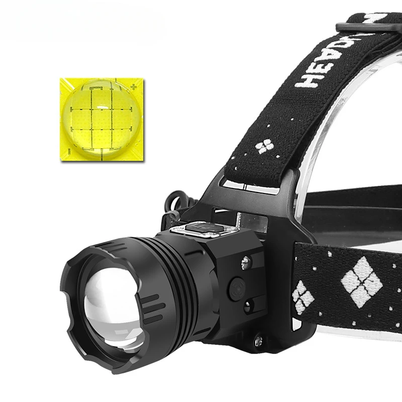 

XHP99 Strong Light LED IR Sensor Headlamp USB Rechargeable LED Headlight Telescopic Zoom Outdoor Camping Fishing Head Flashlight