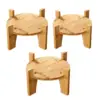 Beverage Dispenser Holder Wood Display Riser Glass Jug Rack Wood Stand Multipurpose Flower Pot Stand for Countertop Bars Home 2