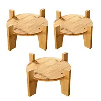 Beverage Dispenser Holder Wood Display Riser Glass Jug Rack Wood Stand Multipurpose Flower Pot Stand for Countertop Bars Home 2