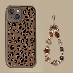 Leopard Print Lanyard Strap Rope Silicone Case Cover - Oneplus Ace6 5G (S23288)