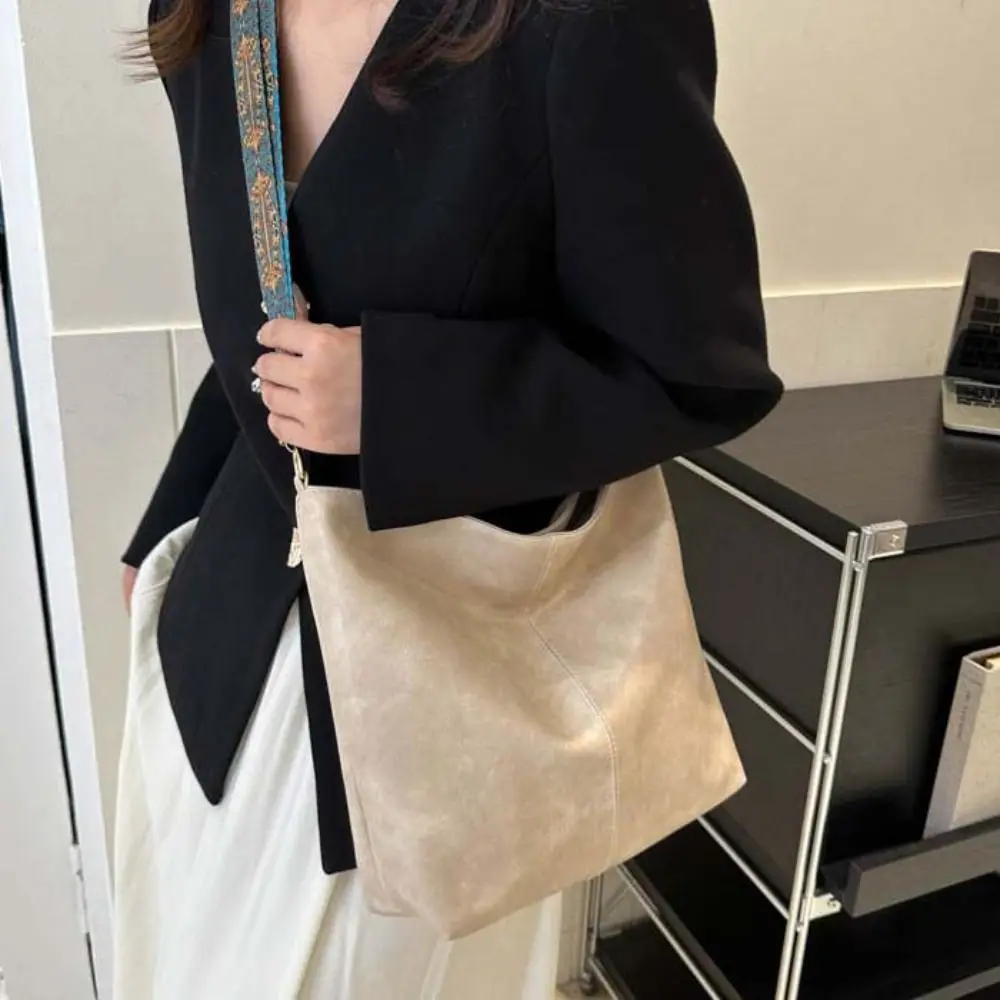 

Однотонная Сумка-тоут из искусственной кожи, вместительная сумочка-мешок на молнии, мессенджер, простой уличный саквояж на плечо в Корейском стиле