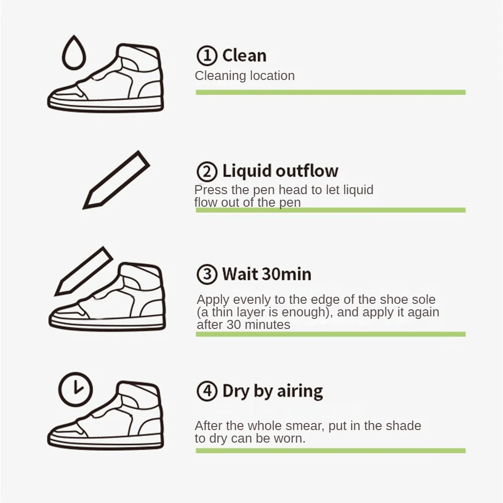 Shoes Stains Removal Pen Waterproof Sneaker Anti-Oxidation Pen Repair Complementary Color White Shoes Whitening Cleaning Cleaner