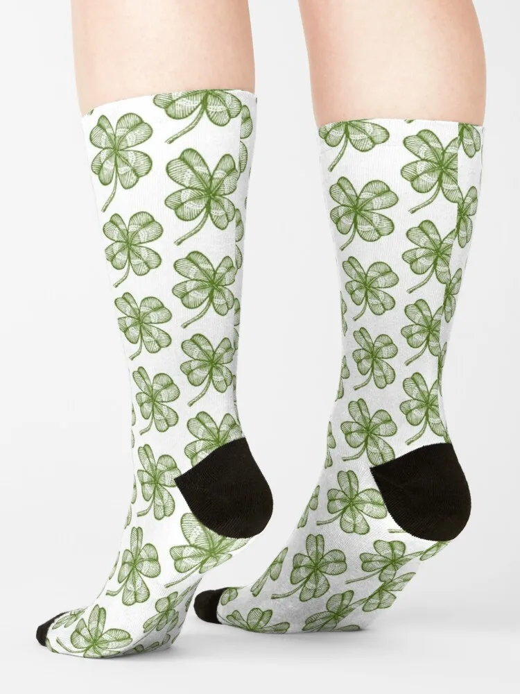 Vintage lucky clover Socks Halloween Socks Compression Stockings For Women