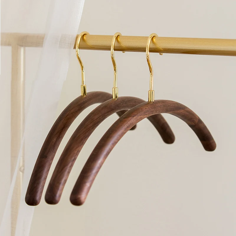 Vintage Clothes Hanger Half-Round Design Wood Hangers Dress Shirt