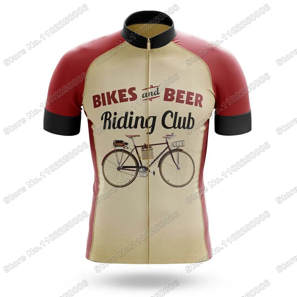 2023 Retro Beer Riding Club Vintage Cycling Clothing Summer Fashion