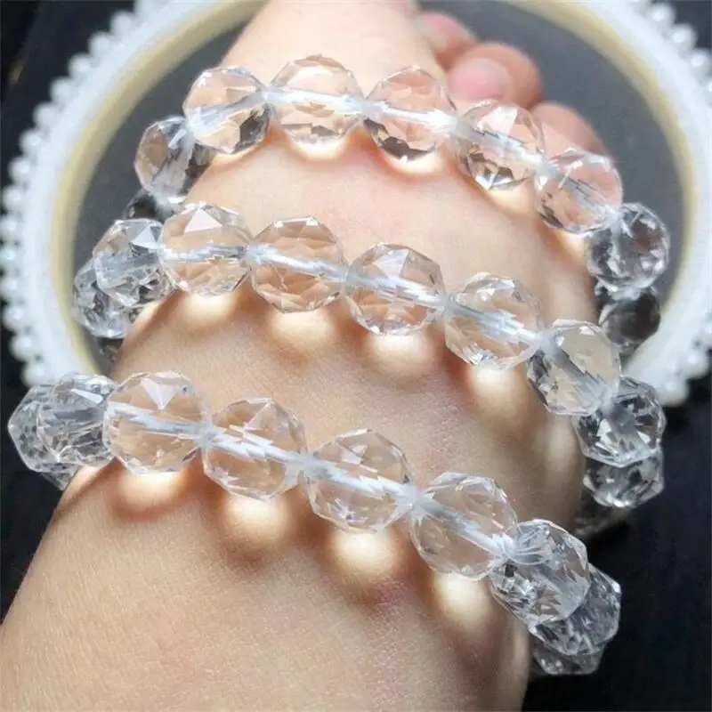 

Natural Clear Quartz Bracelet Crystal Bracelets Round Bead Stretch Healing Gemstone Fashion Birthday Present 1PCS