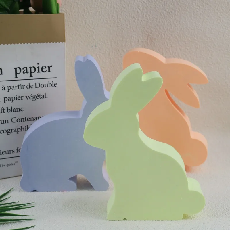 3D Easter Rabbit Silicone Candle Mold 2024 DIY Handmade Soap Gift Scented Candle Molds Plaster Concrete Resin Mould Home Decor 1