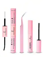 Lash Bond and Seal 10ml Individual Lashes Glue and Seal Super Strong Hold Lash Extension and Lash Glue Remover 5ml Tweezers Kit 1