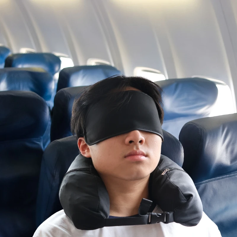 Travel Neck Pillow and Eye Mask 1