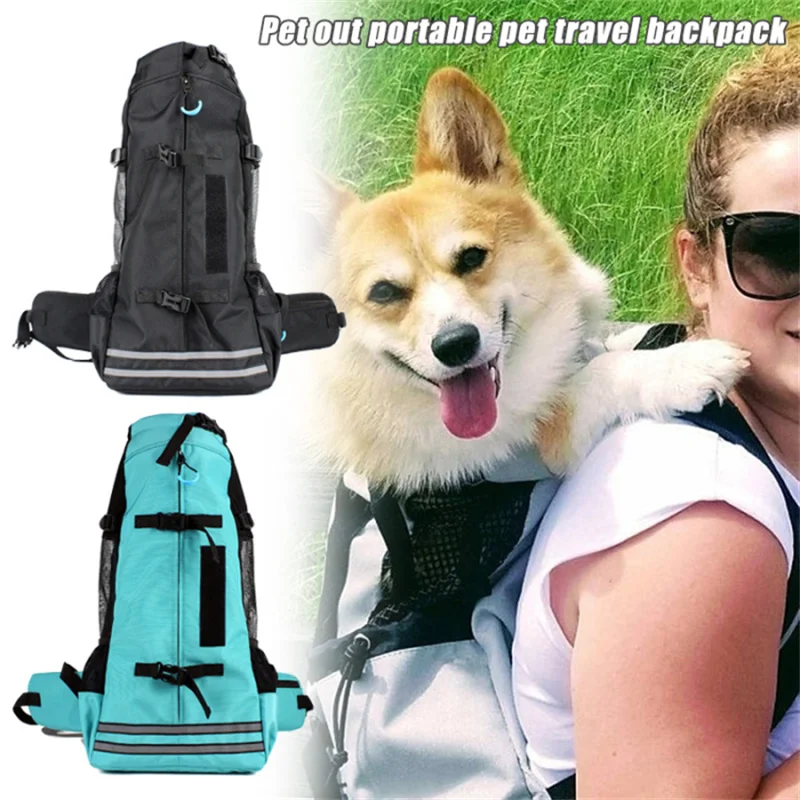 Pet Carrier Bag Pet Carrying Bag Pet Backpack Puppy Carrier Bag Reflective Breathable for Corgi Bulldog Large Dogs Adjustable Outdoor Hiking
