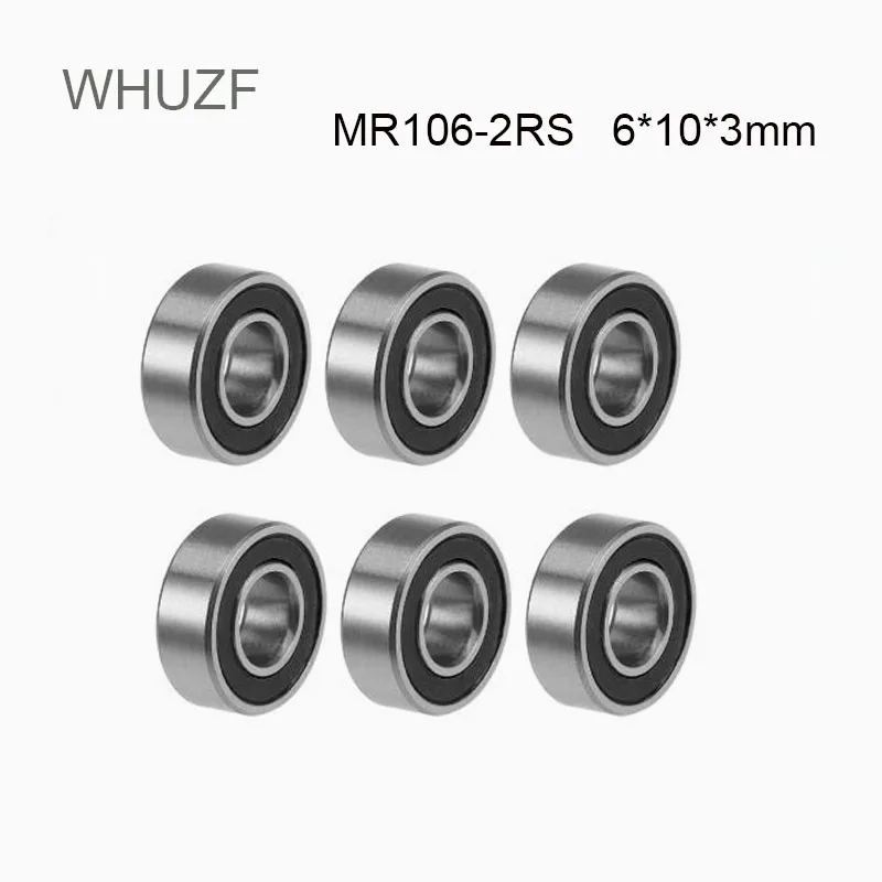 

MR106RS Miniature Bearing 20/50/100PCS 6x10x3 ABEC-5 Hobby Electric Car Truck MR116 RS 2RS Ball Bearings MR106-2RS Black Sealed