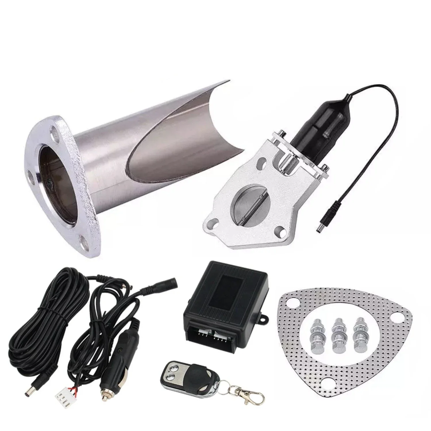 2.5/3 Electric Stainless Steel Exhaust System Exhaust Cutout CutOut Valve With Remote Control Be Cut Pipe