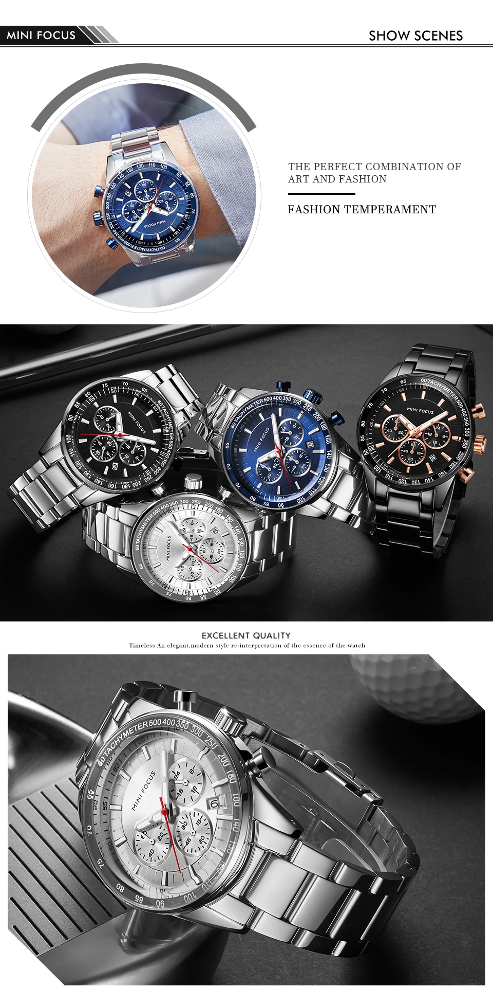 MINI FOCUS Quartz Watch for Men Waterproof_voghion.com