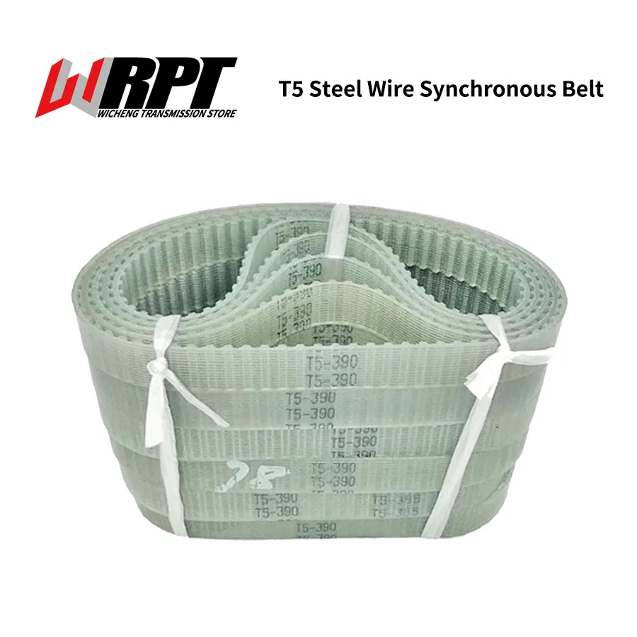 Steel Wire Timing Belt Closed Loop Circumference T5-300/305/310/315/320/325/330/335/340/345 Toothed Belt Width 10/12/15/18/20mm