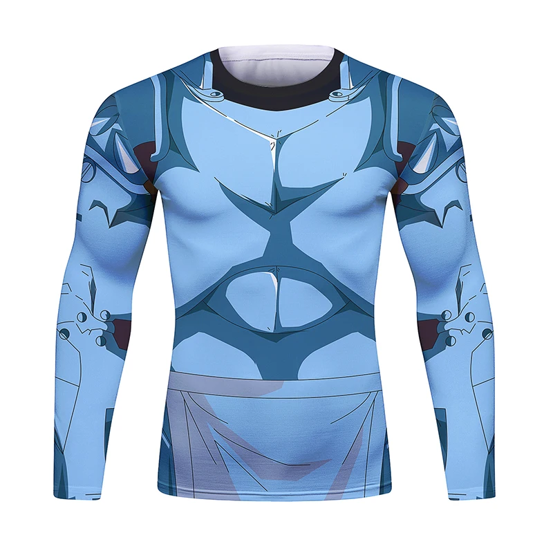 BJJ Fight Rashguard Men's Sports T-shirt Tops Fitness Printed Sublimation Boxing MMA Compression Tights Long Sleeve T-Shirts sports apparel mens t shirt