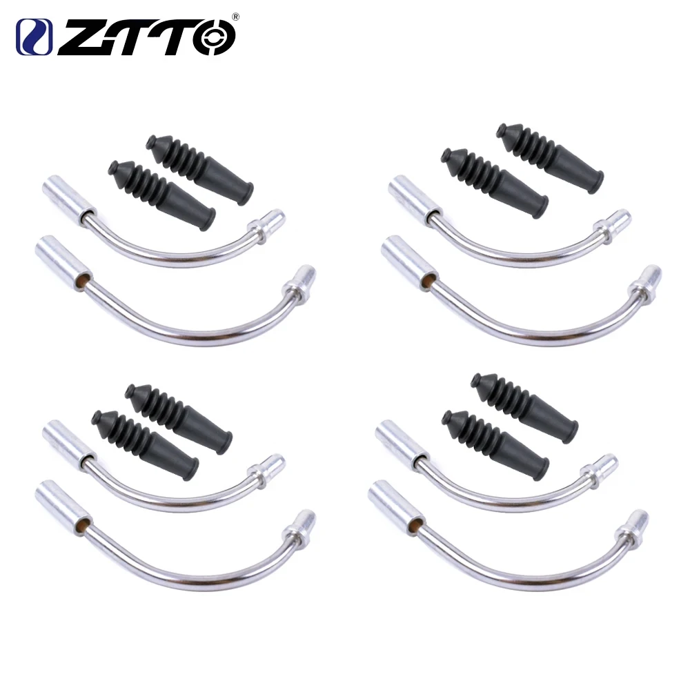 Bicycle V Brake Parts ZTTO Bicycle V-Brake Noodles Bend Tube Cable Guide Rubber Sleeves Linear Pull Brake Cable Guide Hose MTB Cycling Brake parts