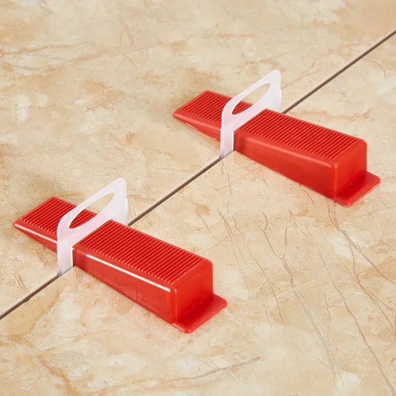 Tile Leveling Tools Tile Spacers Tile Leveling Clips 100PCS Red Plastic Wedges