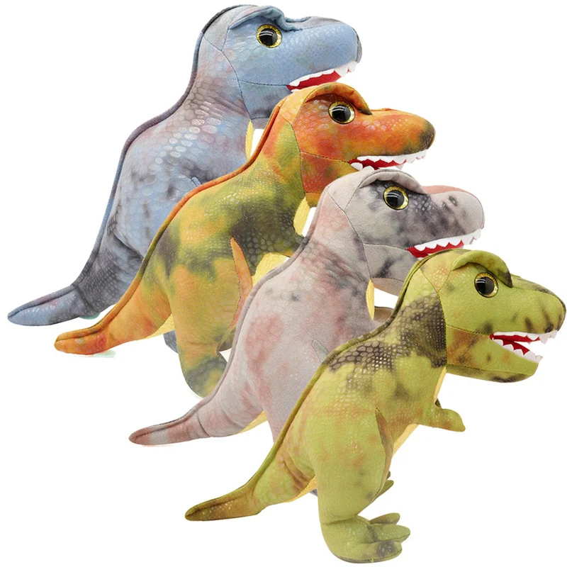 

33cm Four Color Tyrannosaurus Rex Glass Eyeball Plush Doll Dominant Dinosaur Toy Home Sofa Art Decoration Aesthetics Boy Gift