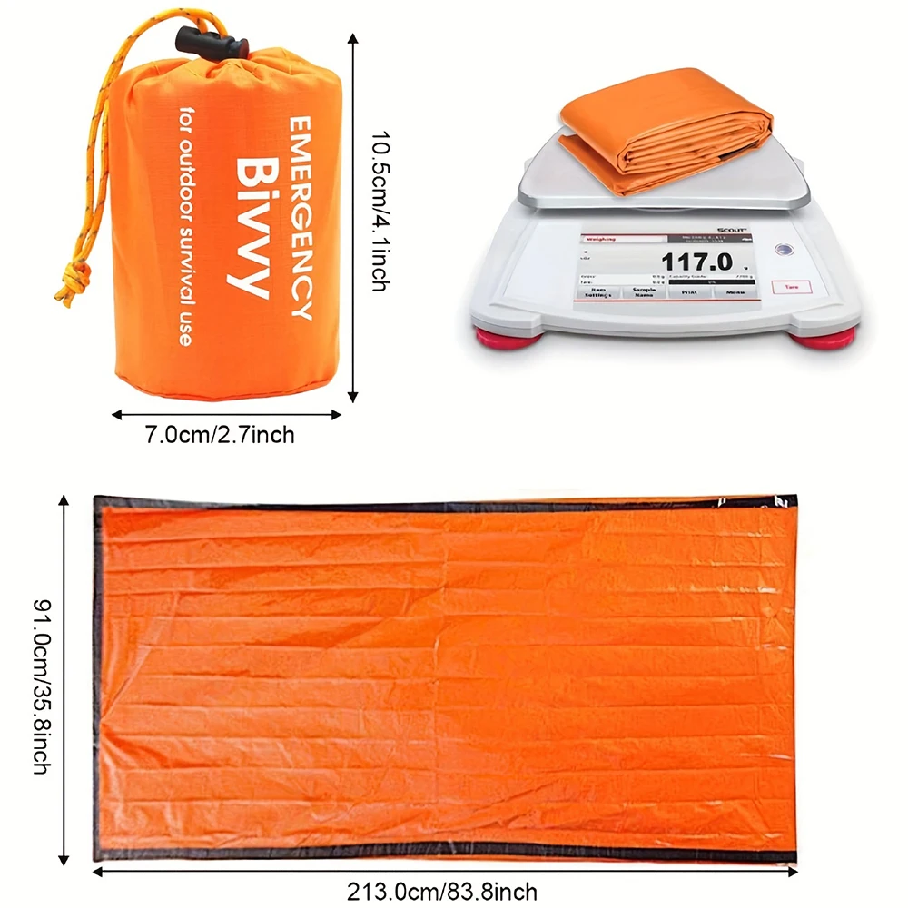 Emergency Sleeping Bag Thickened Waterproof Warm Survival Blanket Reusable Lightweight Compact First Aid